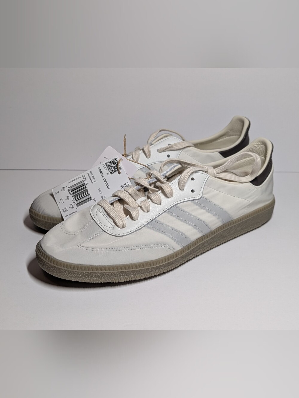 Adidas Samba Decon Shoes White Sneakers JI3175 Mens Size 9 NEW